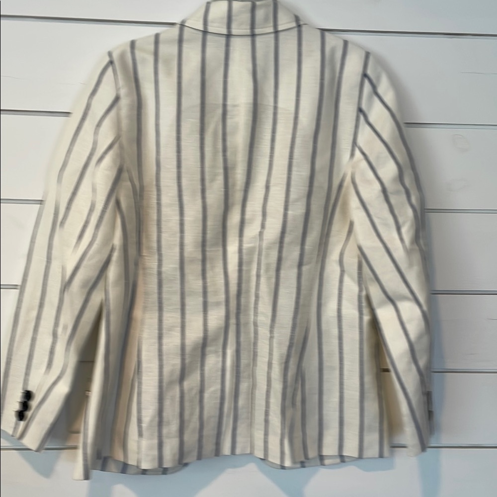 Talbots Women's White Striped Blazer - Picture 11 of 12